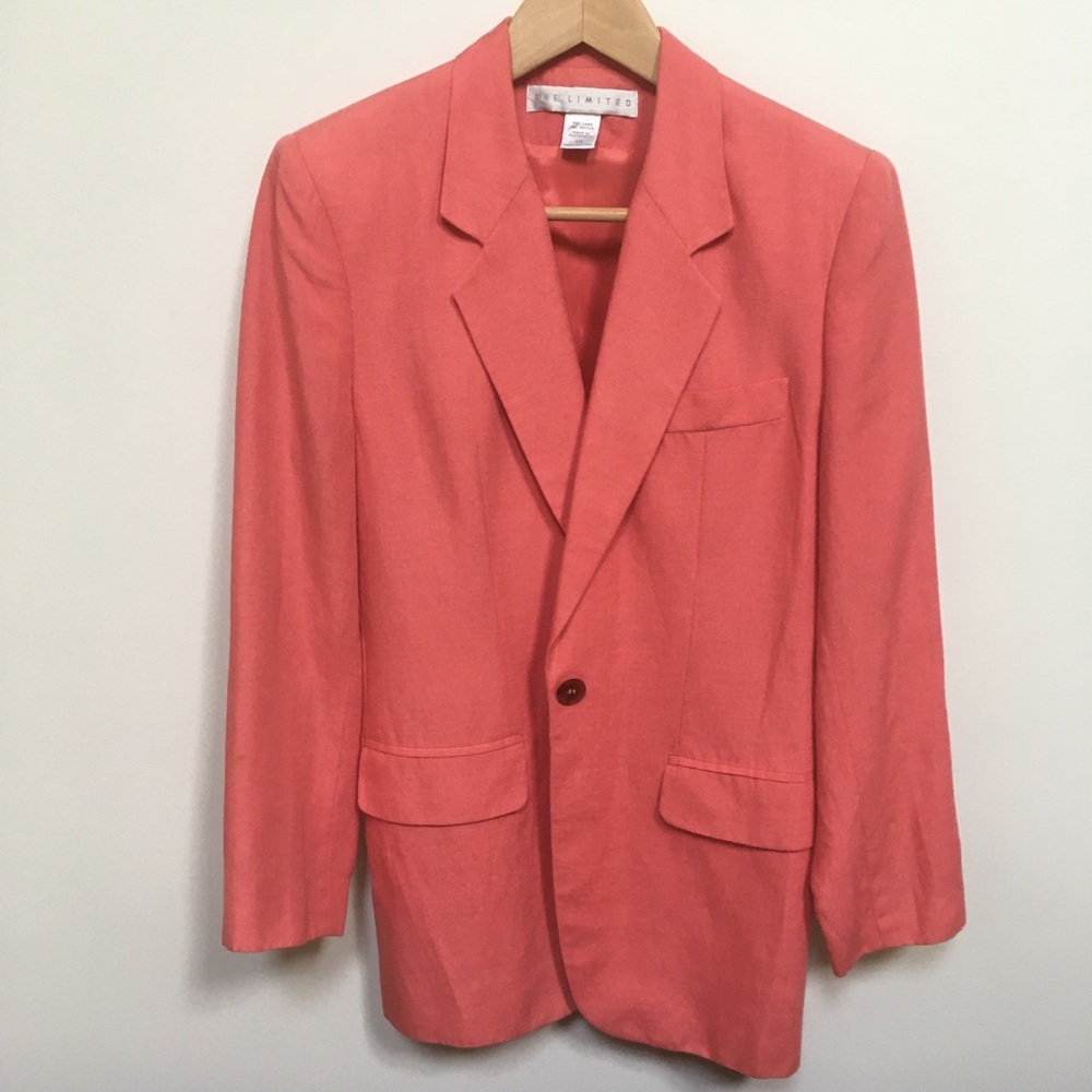 Vintage 'The Limited' Long Coral Blazer XS